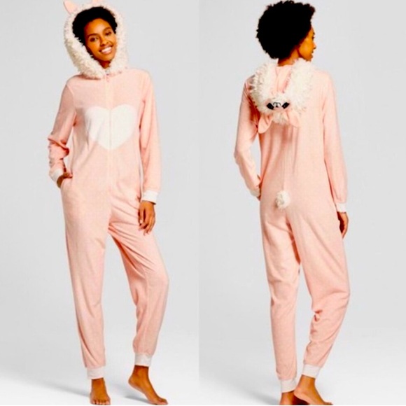 Xhilaration Pink Llama Onesie Costume - Picture 1 of 8